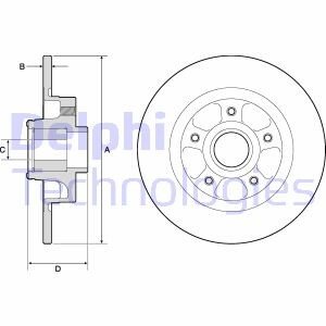 Гальмівний диск delphi BG9132RS на Рено Флюенс