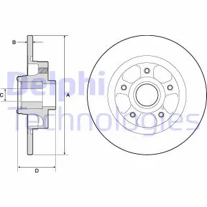 Тормозной диск delphi BG9132RSC