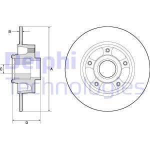 Тормозной диск delphi BG9137RS на Рено Clio