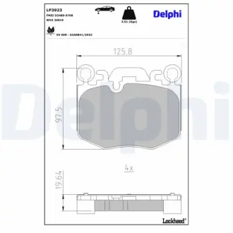 Тормозные колодки delphi LP3923
