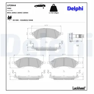 Тормозные колодки delphi LP3944