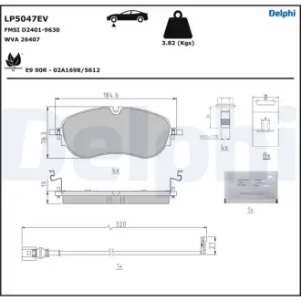 Тормозные колодки delphi LP5047EV