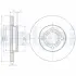 Вентилируемый тормозной диск delphi BG2272
