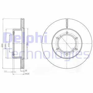 Вентилируемый тормозной диск delphi BG2495
