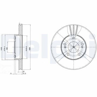 Вентилируемый тормозной диск delphi BG2682