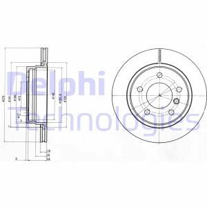 Вентилируемый тормозной диск delphi BG3041C