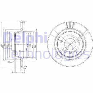 Вентилируемый тормозной диск delphi BG3530C