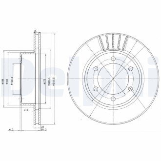 Вентилируемый тормозной диск delphi BG3535