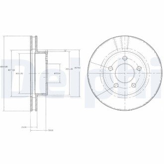 Вентилируемый тормозной диск delphi BG3546 на Форд Эксплорер 1