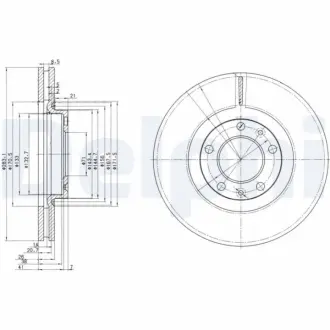 Вентилируемый тормозной диск delphi BG3682