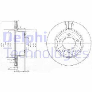 Вентилируемый тормозной диск delphi BG3900C