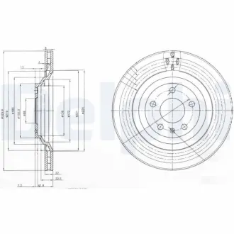 Вентилируемый тормозной диск delphi BG3991