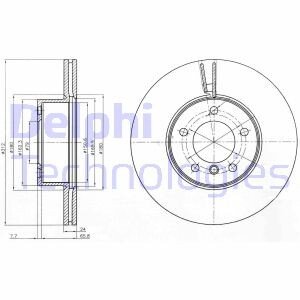 Вентилируемый тормозной диск delphi BG4172C на Бмв Е90