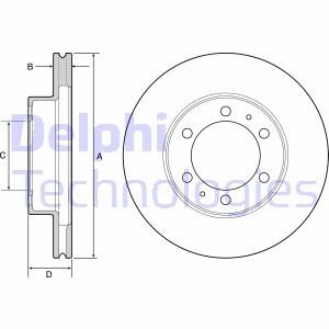 Вентилируемый тормозной диск delphi BG4557