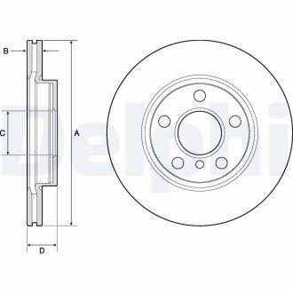 Вентилируемый тормозной диск delphi BG4704C на MINI MINI