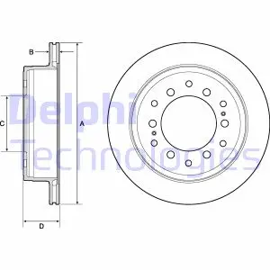 Вентилируемый тормозной диск delphi BG4747C