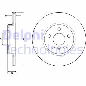 Вентилируемый тормозной диск delphi BG4777C на Бмв X1