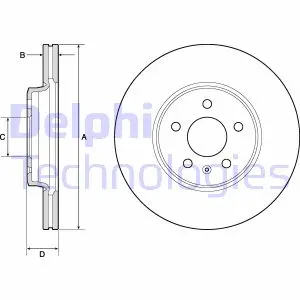 Вентилируемый тормозной диск delphi BG4799C