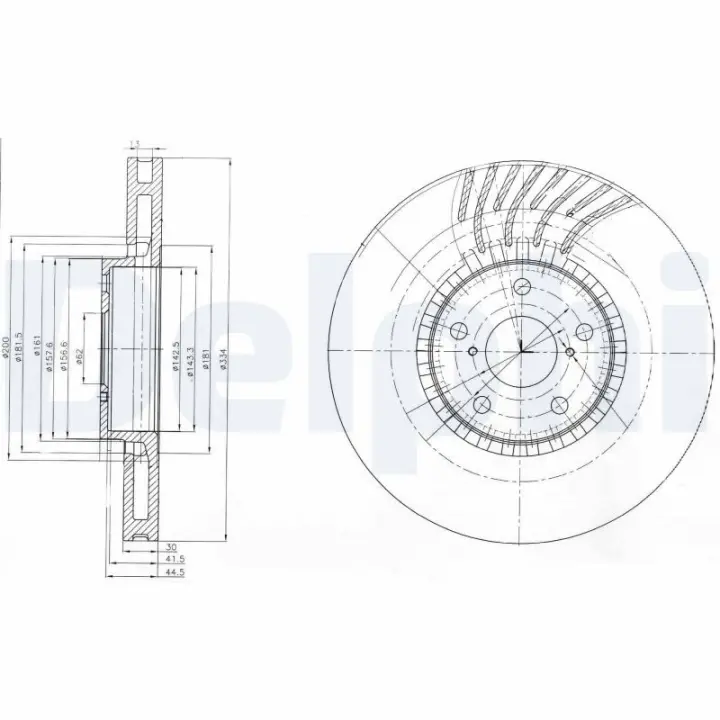 Вентилируемый тормозной диск delphi BG9012