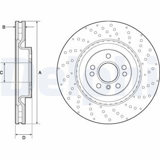 Вентилируемый тормозной диск delphi BG9149C