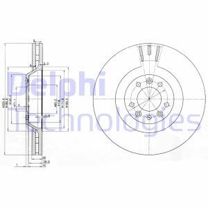 Вентильований гальмівний диск delphi BG9844