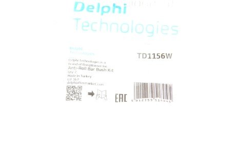 Втулка (резинка) переднего стабилизатора delphi TD1156W