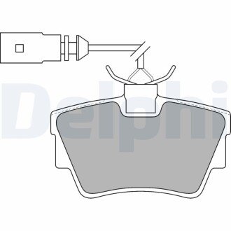 Задние тормозные колодки delphi LP1511