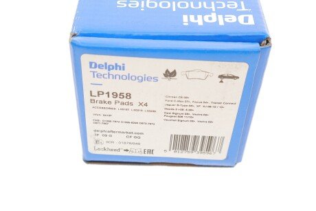 Задние тормозные колодки delphi LP1958