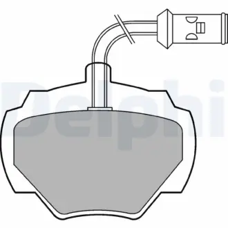 Задние тормозные колодки delphi LP475