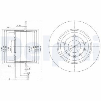 Задний тормозной диск delphi BG2381