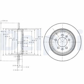 Задний тормозной диск delphi BG2573