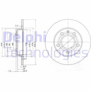 Задній гальмівний (тормозний) диск delphi BG2753C на Ауди 80 б4