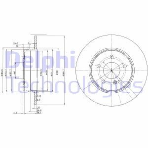 Задний тормозной диск delphi BG3239C