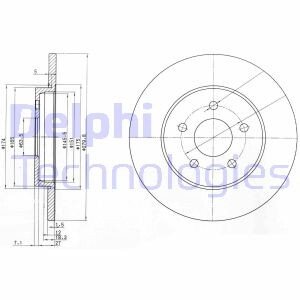 Задній гальмівний (тормозний) диск delphi BG3663C