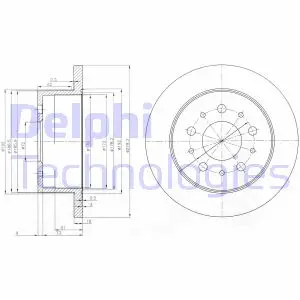 Задний тормозной диск delphi BG3853