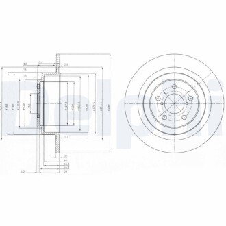 Задний тормозной диск delphi BG4154