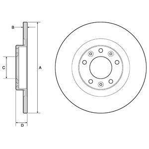 Задній гальмівний (тормозний) диск delphi BG4662C