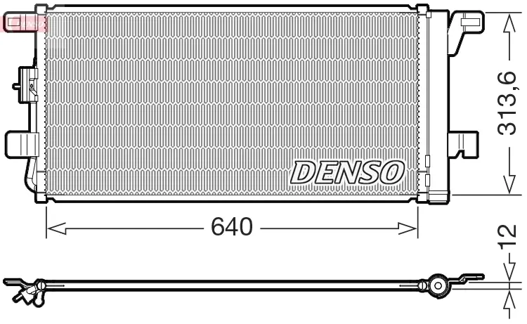 Радіатор кондиціонера denso DCN02049