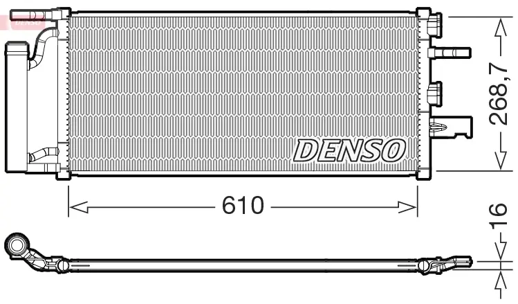 Радіатор кондиціонера denso DCN05036