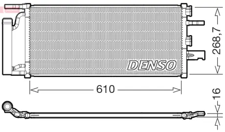 Радіатор кондиціонера denso DCN05036