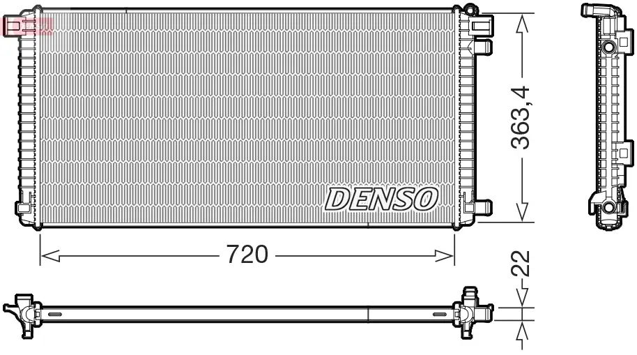 Радиатор интеркулера denso DRM02051