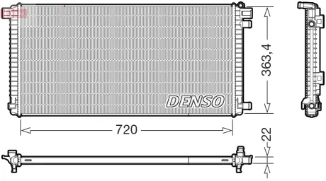 Радіатор інтеркулера denso DRM02051