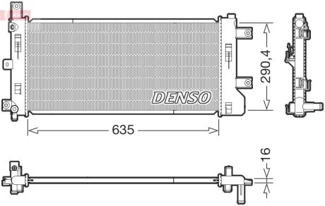 Радиатор интеркулера denso DRM46105