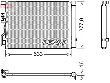 Конденсатор кондицiонера HYUNDAI/KIA Tucson/Sportage ""15>> denso DCN41018