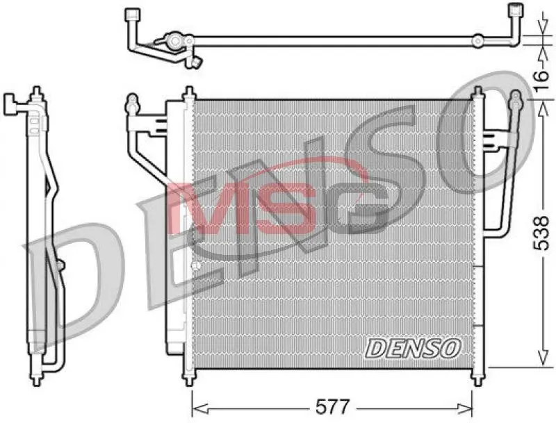 Конденсатор кондицiонера INFINITI/NISSAN QX56/Armada/Titan ""03-08 denso DCN46017