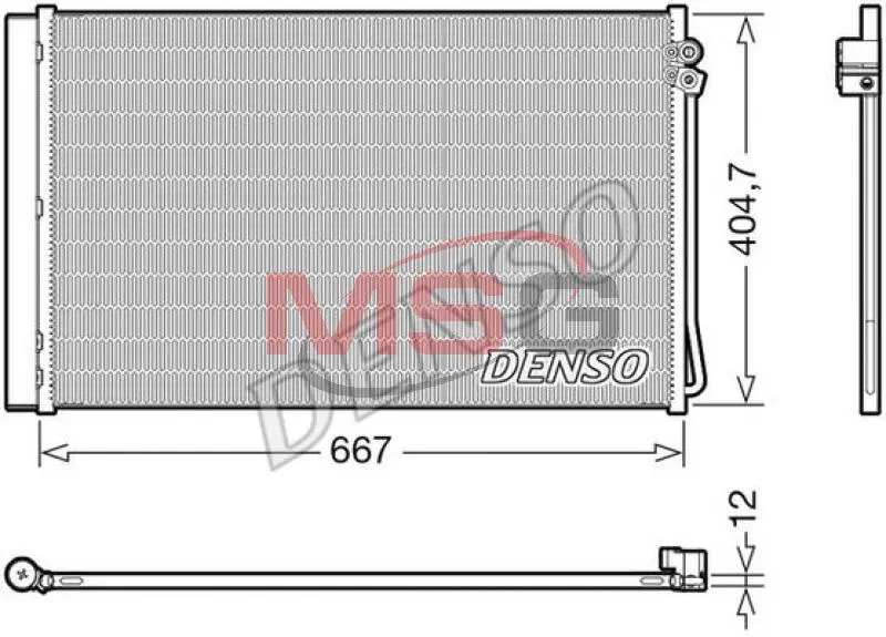 Конденсатор кондицiонера MERCEDES Vito ""14>> denso ""DCN17062"