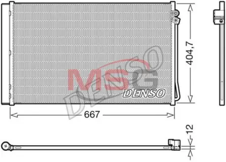 Конденсатор кондицiонера MERCEDES Vito ""14>> denso ""DCN17062"