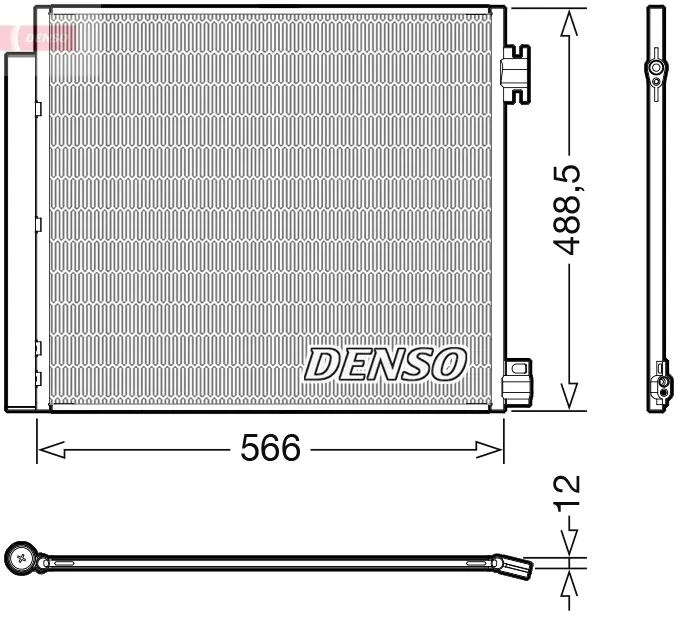 Конденсатор кондицiонера NISSAN/RENAULT Qashqai/X-Trail/Kadjar/Koleos ""13>> Denso DCN46026 (фото 1)