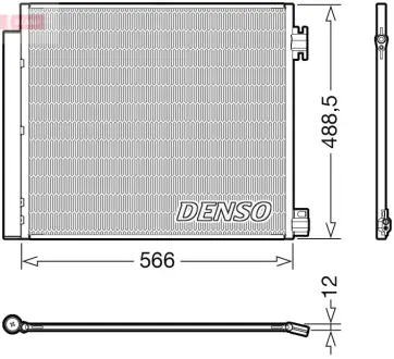 Конденсатор кондицiонера NISSAN/RENAULT Qashqai/X-Trail/Kadjar/Koleos ""13>> denso DCN46026