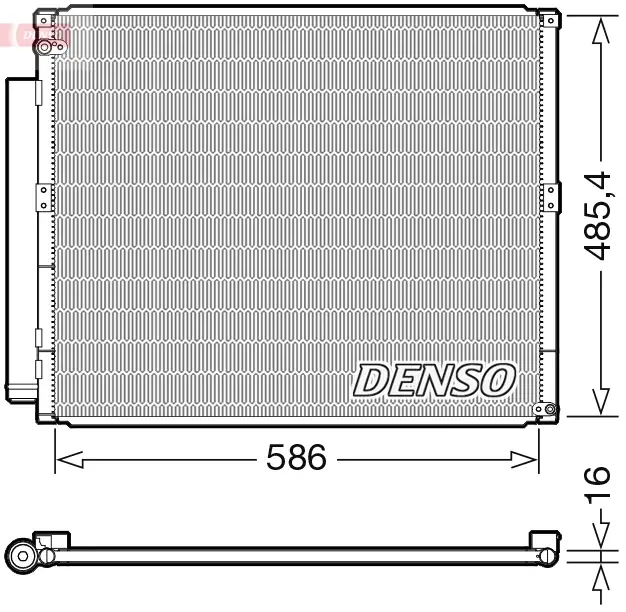 Конденсатор кондицiонера TOYOTA Land Cruiser / Prado 3.0D 2002 - 2010 denso DCN50113